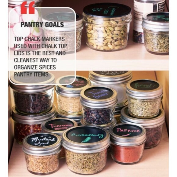 Mason Tops Liquid Chalk Markers 6-Pack - Erasable Fine Point For Chalkboards & L - Picture 3 of 4